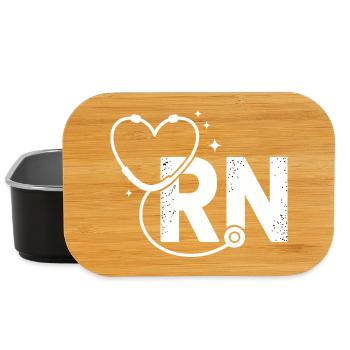 Herzloop RN logo with stars - Lunch Box - black - Front