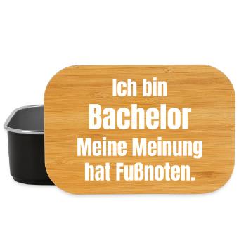 Ich bin Bachelor Meine Fußnotenmeinung - Lunch Box - Schwarz - Vorne