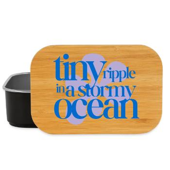 Tiny ripple in a stormy ocean (lavender) - Lunch Box - black - Front
