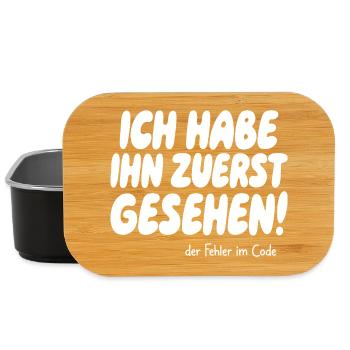 I saw the error first - Lunch Box - black - Front