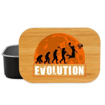 Basketball Evolution Spieler dunkt Silhouette - Lunch Box - Schwarz - Vorne