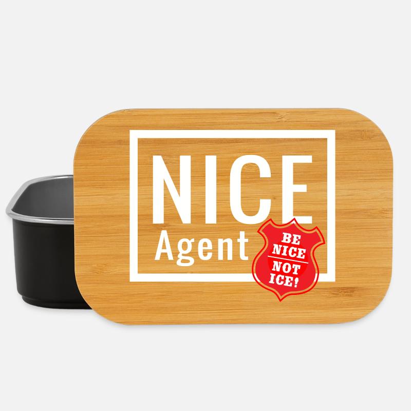 NICE Agent Logo mit Statement Be Nice Badge - Lunch Box - Schwarz