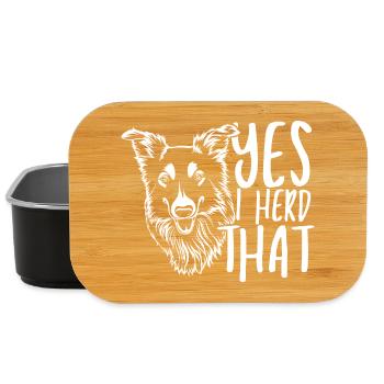 Wolf head with handwritten text - Lunch Box - black - Front