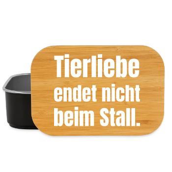 Love of animals does not end at the stable - Lunch Box - black - Front