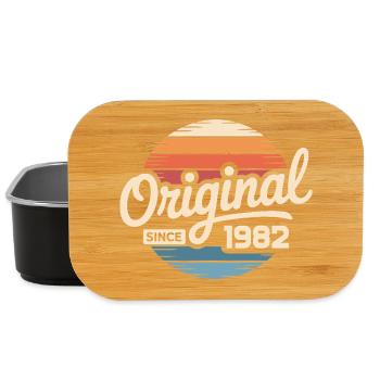 Cadeau d’anniversaire vintage 1982 1982 - Boîte à goûter - noir - Devant