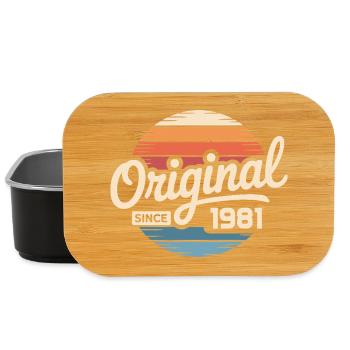 Jahrgang 1981 Vintage Geburtstag Geschenk 1981  - Lunch Box - Schwarz - Vorne