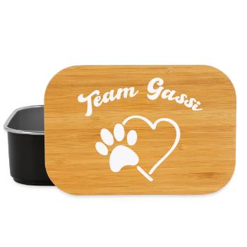Team Dog Walk Heart Paw Logo - Lunch Box - black - Front