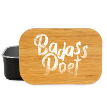 Badass Poet: Fette Pinseltypografie - Lunch Box - Schwarz - Vorne