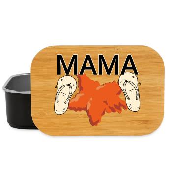 Maman sur la plage - Boîte à goûter - noir - Devant