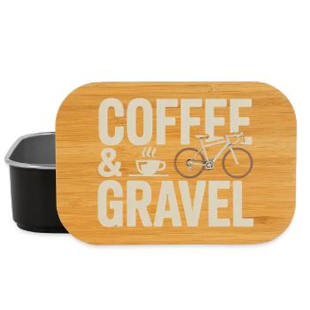 Coffee & Gravel – Gravel Bike Lifestyle Shirt - Lunch Box - black - Front