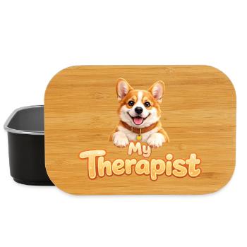 Corgi Mon thérapeute - Boîte à goûter - noir - Devant