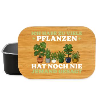 Hobby Gardener Too Many Plants Gardener Gift - Lunch Box - black - Front