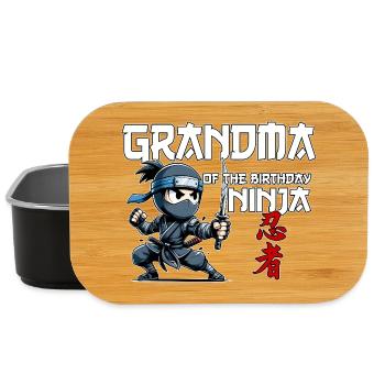 Grand-mère de la Ninja Compleanno Drôle - Boîte à goûter - noir - Devant