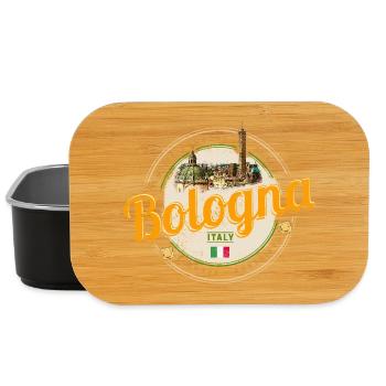 Bologna Emilia-Romagna mit Pasta Italien Souvenir - Lunch Box - Schwarz - Vorne