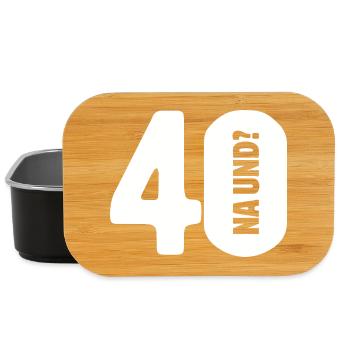 40 na und? Gar nicht so schlimm - Geburtstag - Lunch Box - Schwarz - Vorne