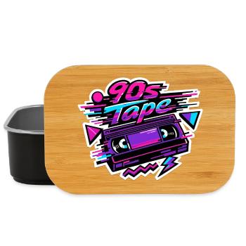 Bande Néon Rétro des années 90 - Boîte à goûter - noir - Devant