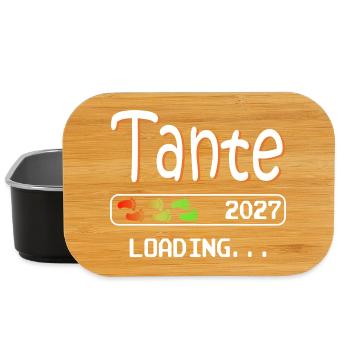 Werdende Tante 2027 loading ich werde Tante - Lunch Box - Schwarz - Vorne