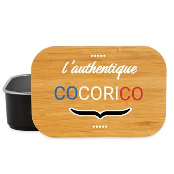 Cocorico – Design Français Minimaliste - Boîte à goûter - noir - Devant