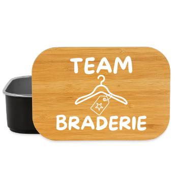 Team Braderie Minimalistischer Humor - Lunch Box - Schwarz - Vorne