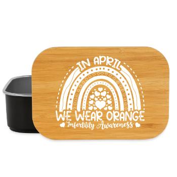 Im April tragen wir Orange-Unfruchtbarkeitsbewusstsein - Lunch Box - Schwarz - Vorne