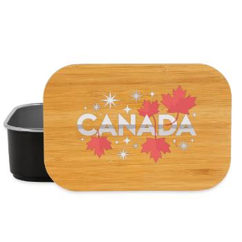 Canada Maple Leaf Gift Idea - Lunch Box - black - Front