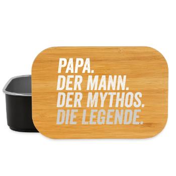 Papa Mann Mythos Legende - Lunch Box - Schwarz - Vorne