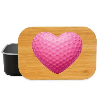 Pink Heart Golfball-Textur - Lunch Box - Schwarz - Vorne