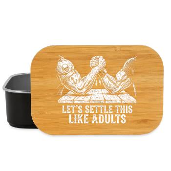 Let's clear this up like adults – Funny Arm - Lunch Box - black - Front