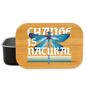 Libelle Libellen Change Is Natural - Lunch Box - Schwarz - Vorne