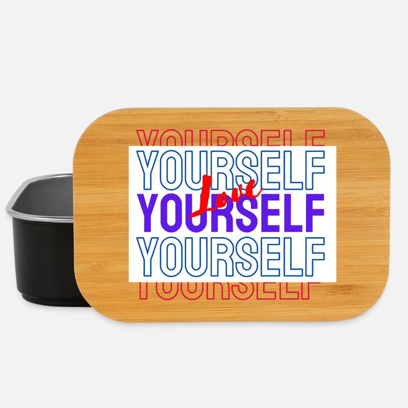 Liebe dich selbst Muster Liebe dich selbst - Lunch Box - Schwarz