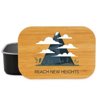 Reach New Heights Mountain Graphic - Lunch Box - black - Front