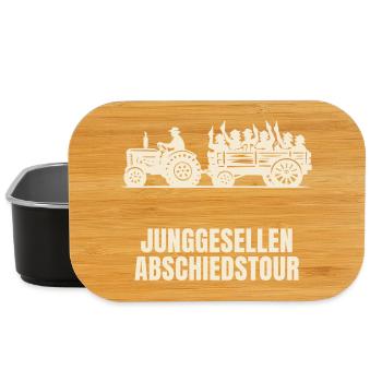 Junggesellenabschied Traktor - JGA - Lunch Box - Schwarz - Vorne