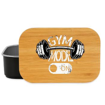Gym Mode On  Workout-Design - Lunch Box - Schwarz - Vorne