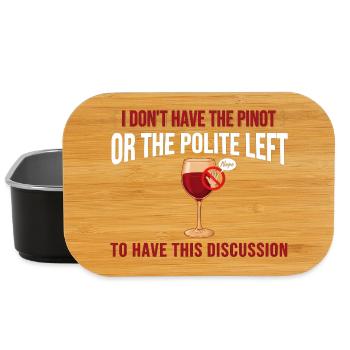 Pinot vs Polite Left: No More Talks - Lunch Box - black - Front