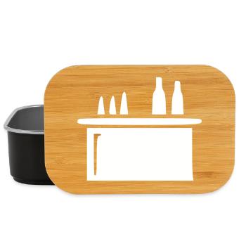 Bar Cocktailbar Gastronomie Geschenk Barkeeper  - Lunch Box - Schwarz - Vorne