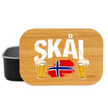 Vacances en Norvège dans les fjords de Norge Voyage en Scandinavie - Boîte à goûter - noir - Devant