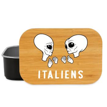 Lustiges Italienisches Alien Italien - Lunch Box - Schwarz - Vorne
