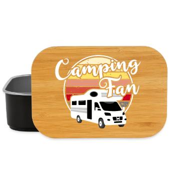 Camping Fan Wohnmobil Camper  - Lunch Box - Schwarz - Vorne