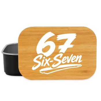 six seven | Zahlenduo 6 und 7 | Fröhliche Ziffern - Lunch Box - Schwarz - Vorne