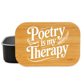 Poesie ist meine Therapie - Lunch Box - Schwarz - Vorne