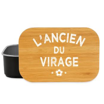 Père et fils supporter foot – L'ancien du virage - Boîte à goûter - noir - Devant