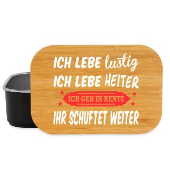 Lustig Heiter Rentner Rentnerin Beruf Sprüche - Lunch Box - Schwarz - Vorne