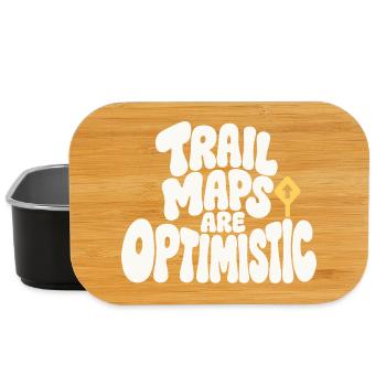 Wanderhumor – Trail Maps Are Optimistic - Lunch Box - Schwarz - Vorne