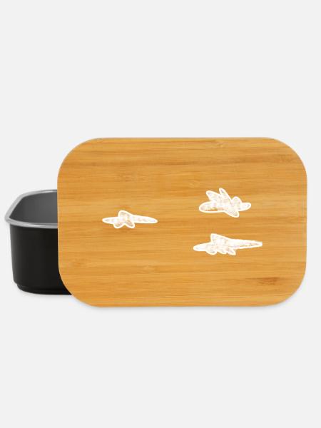 Wolken weiß - Lunch Box - Schwarz