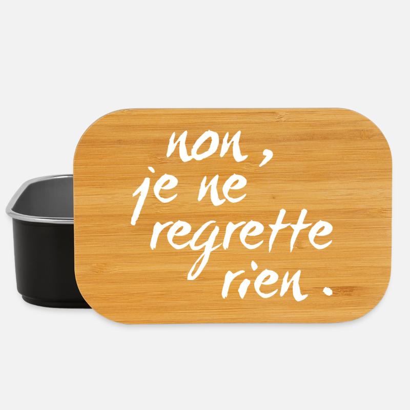 non, je ne regrette rien - white - Lunch Box - black