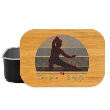 Tai Chi Kämpferin - Trainings Outfit Geschenk - Lunch Box - Schwarz - Vorne