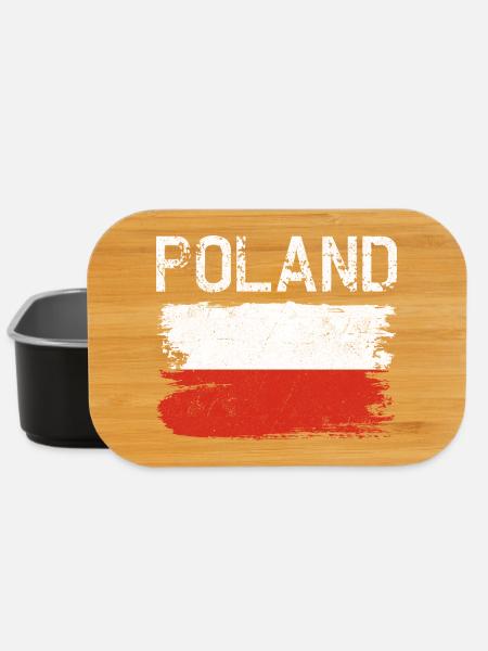 Maillot Grunge Brush Drapeau de la Pologne - Boîte à goûter - noir