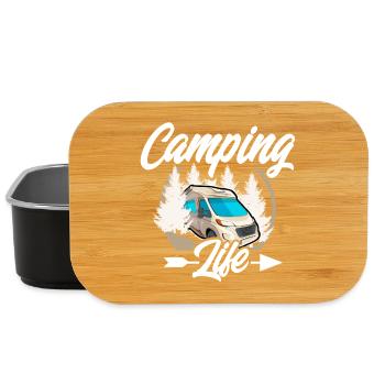 Camping vie - Boîte à goûter - noir - Devant