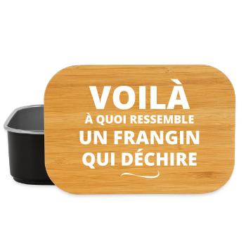frère, mon frère, j'aime mon frère, frangin - Boîte à goûter - noir - Devant