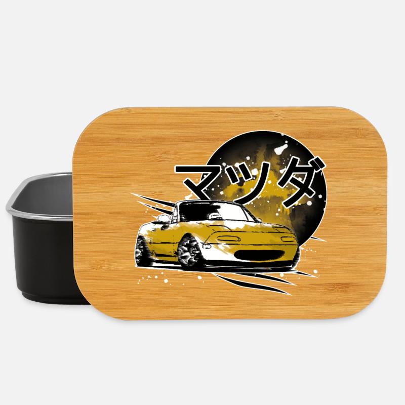 Voiture japonaise Miata Mx5 jaune - Boîte à goûter - noir